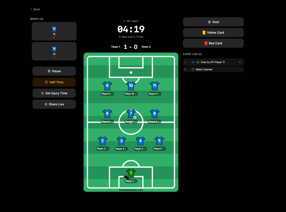 Live Match Tracker – Real-Time Football Scores & Tactics