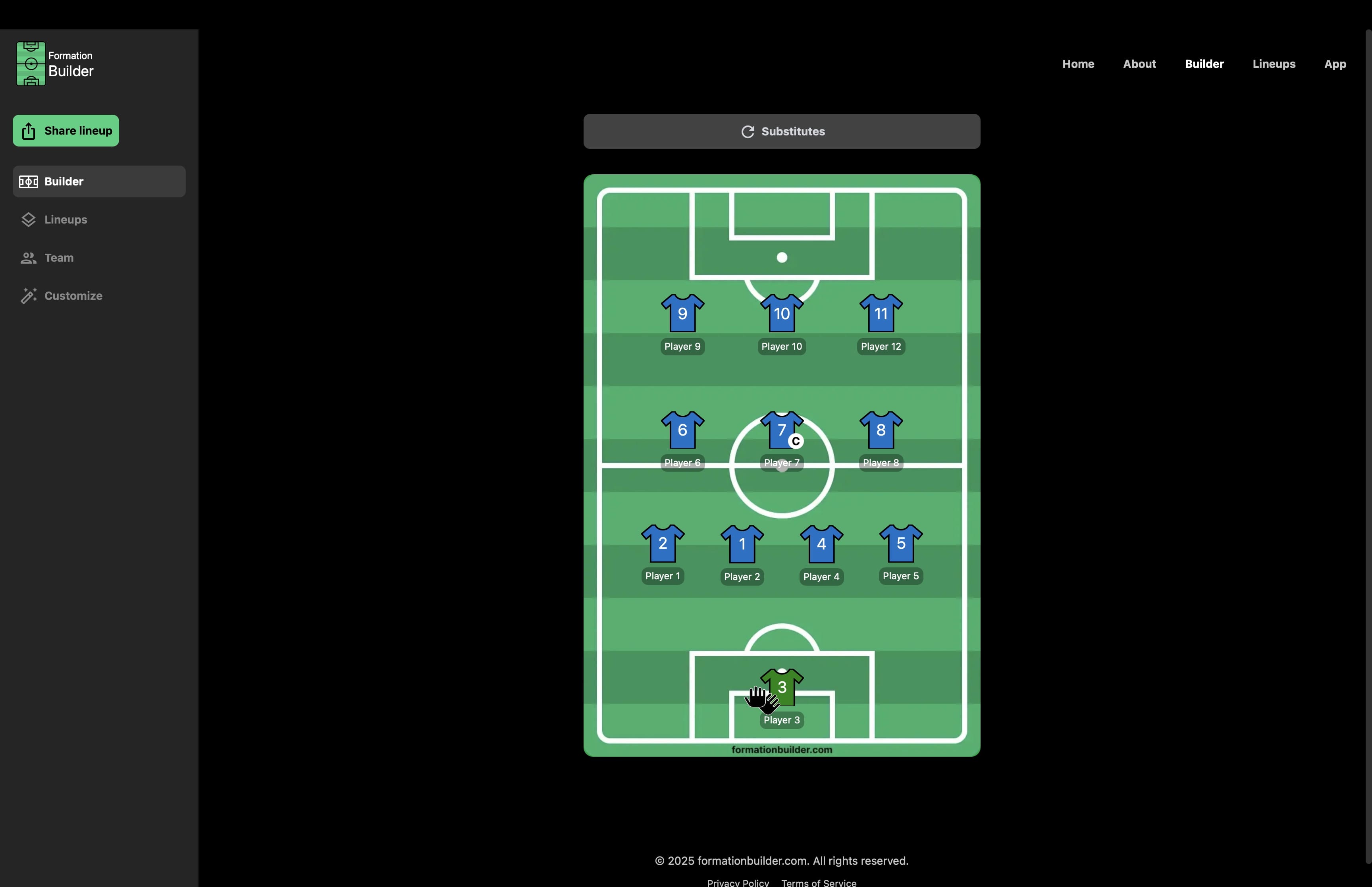 Preview of formation tool desktop builder