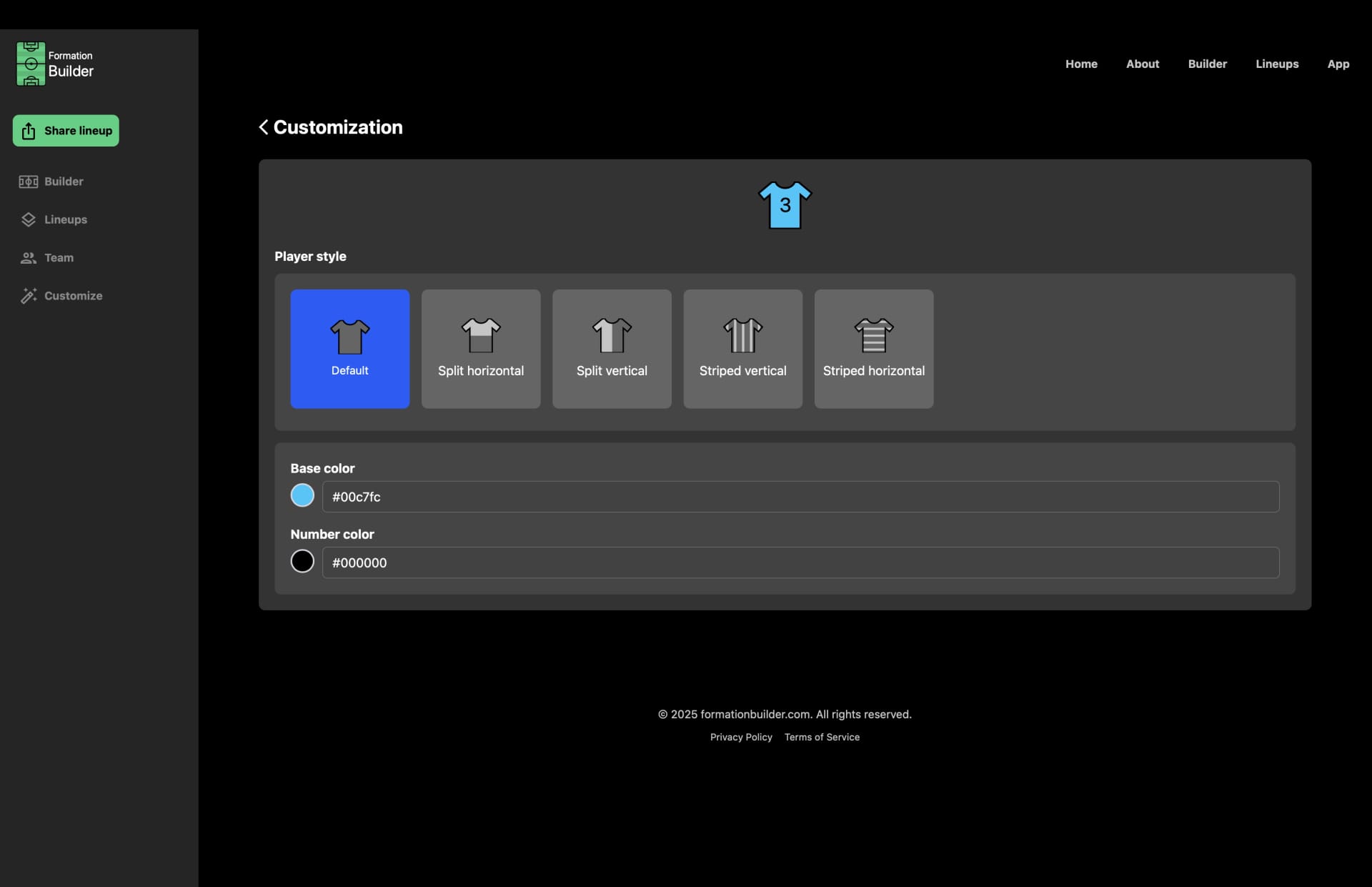 Customize your team kits