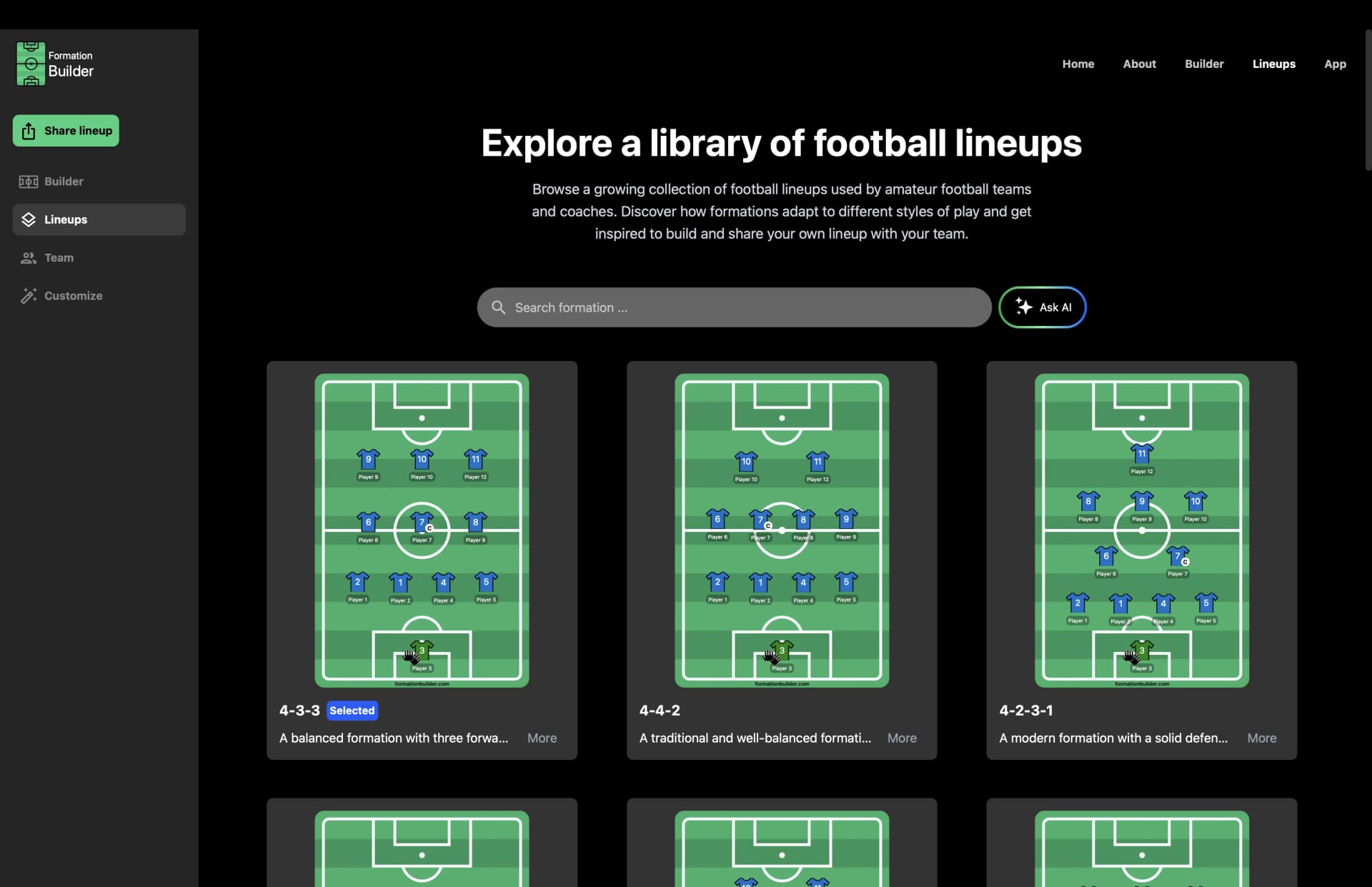 Choose a lineup